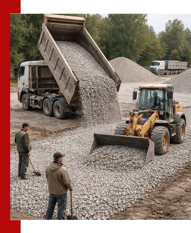 Купить гравийный щебень фракция 20-40 в Череповце с доставкой