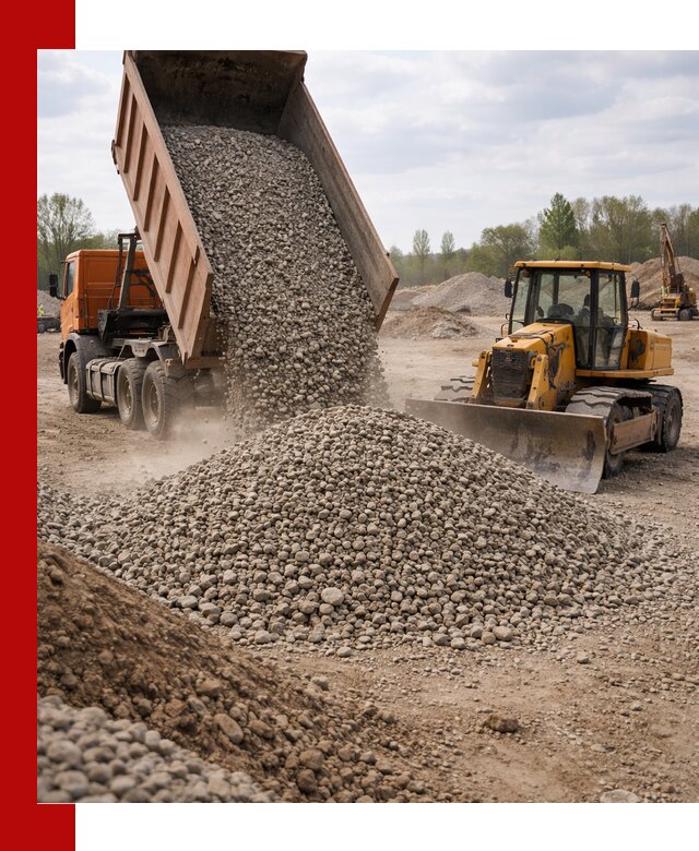 Доставка гравийного щебня фракции 40-70 в Череповце