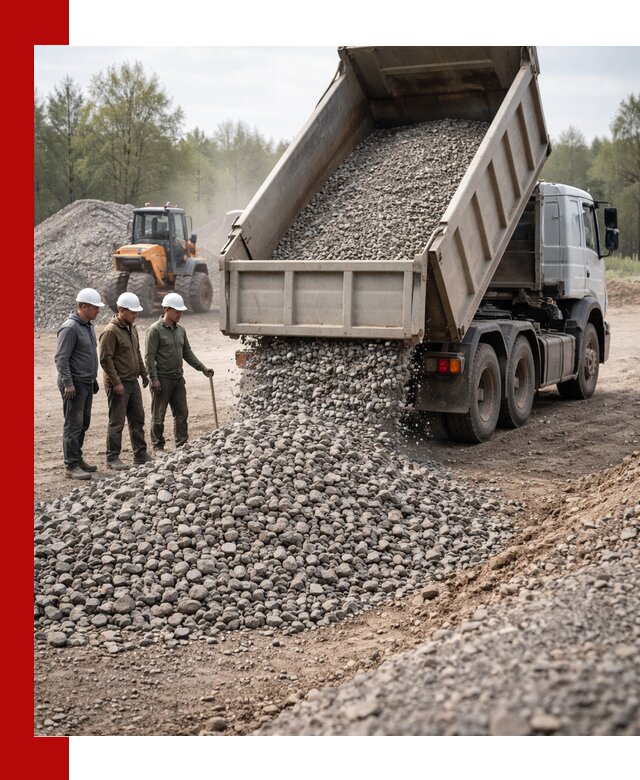 Доставка гравийного щебня фракции 70-120 в Череповце