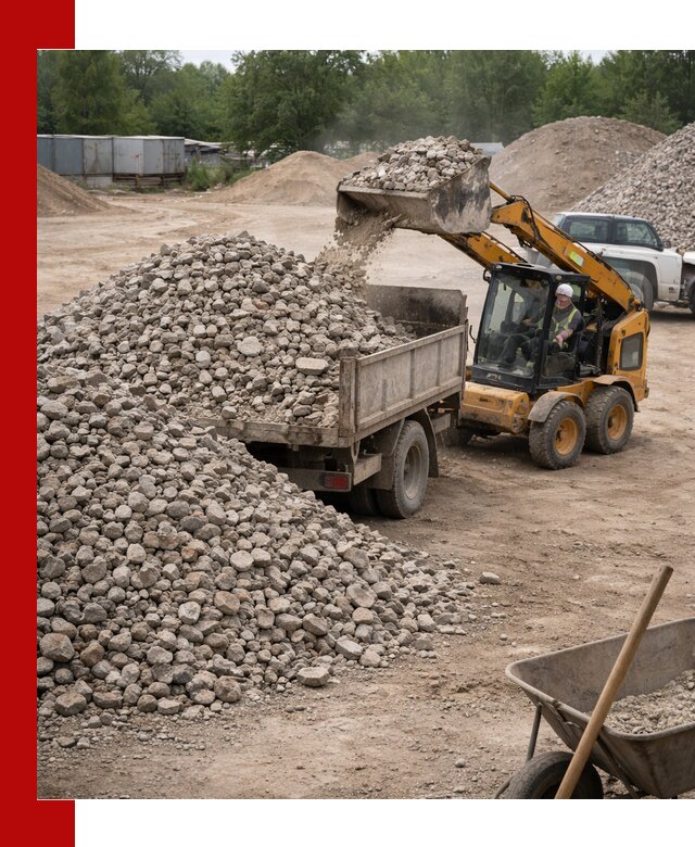 Доставка вторичного щебня в Череповце для строительных работ