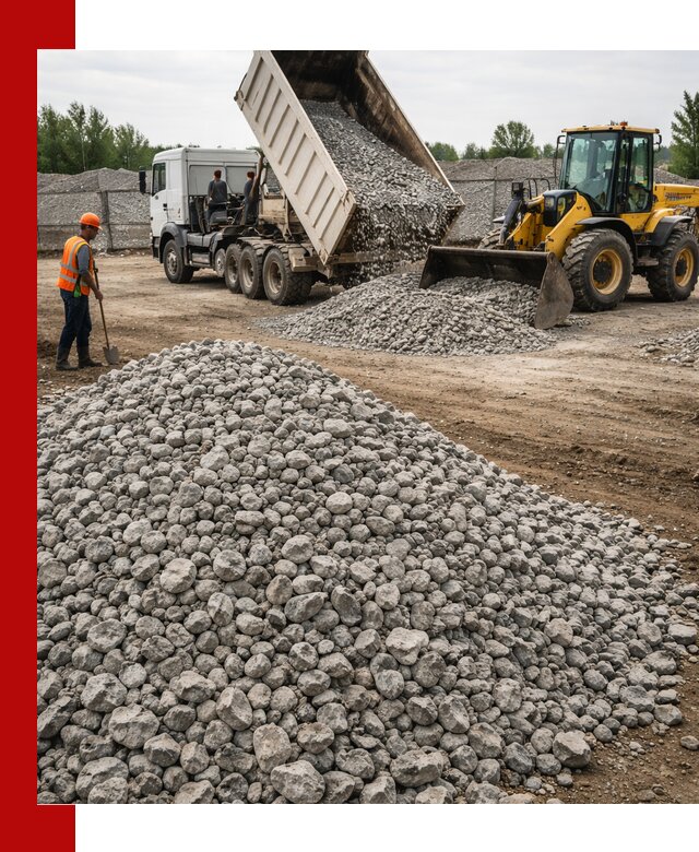 Доставка бетонного щебня фракции 40-70 в Череповце