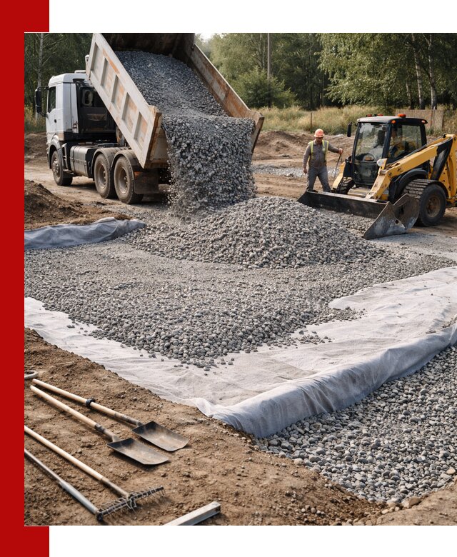 Щебень для фундамента с доставкой в Череповце