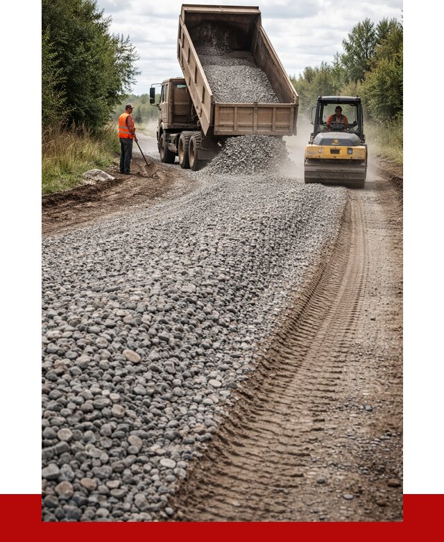 Щебень для отсыпки дороги в Череповце от 2760 р. ПРОНЕРУДЧрп