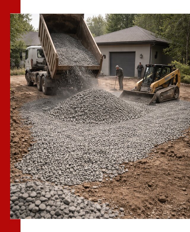 Щебень для парковки в Череповце: доставка и укладка качественного материала