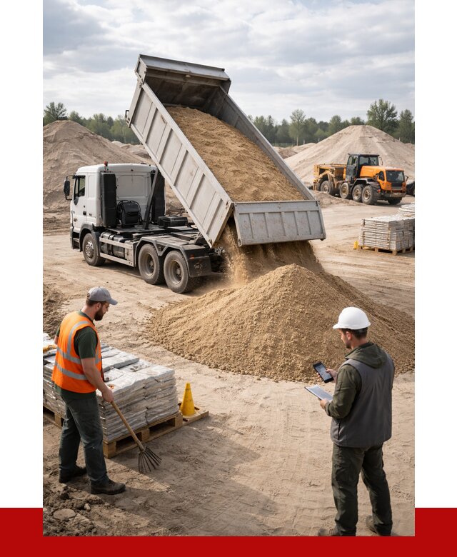 Карьерный песок с доставкой в Череповце от 3680 р. ПРОНЕРУДЧрп