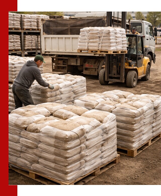 Карьерный песок в мешках с доставкой в Череповце