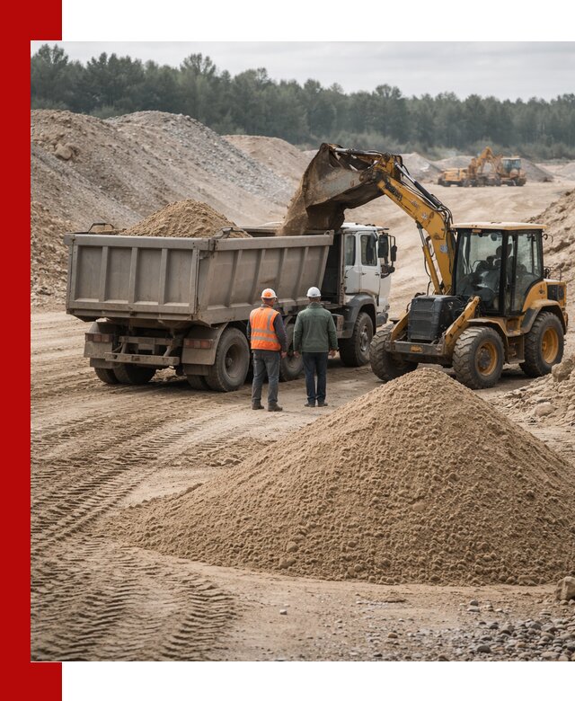 Карьерный среднезернистый песок с доставкой в Череповце