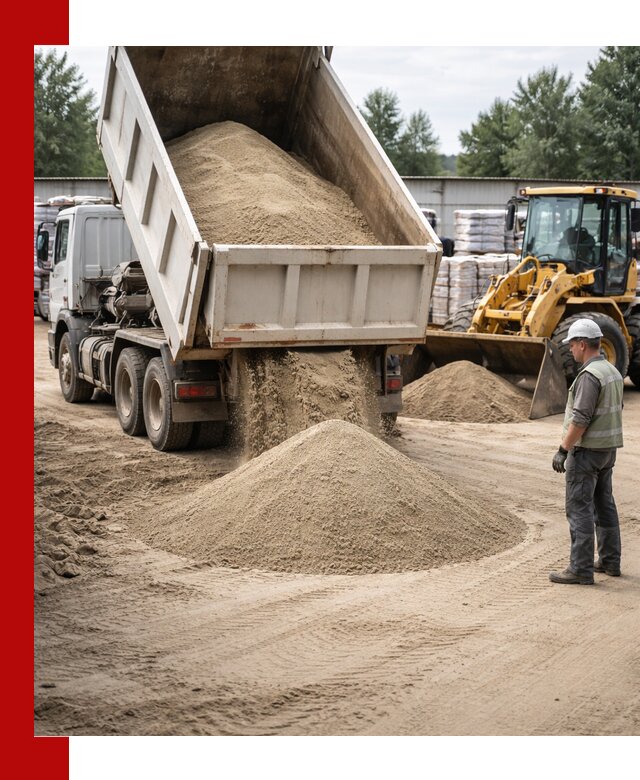 Поставка и доставка песка для бетона в Череповце