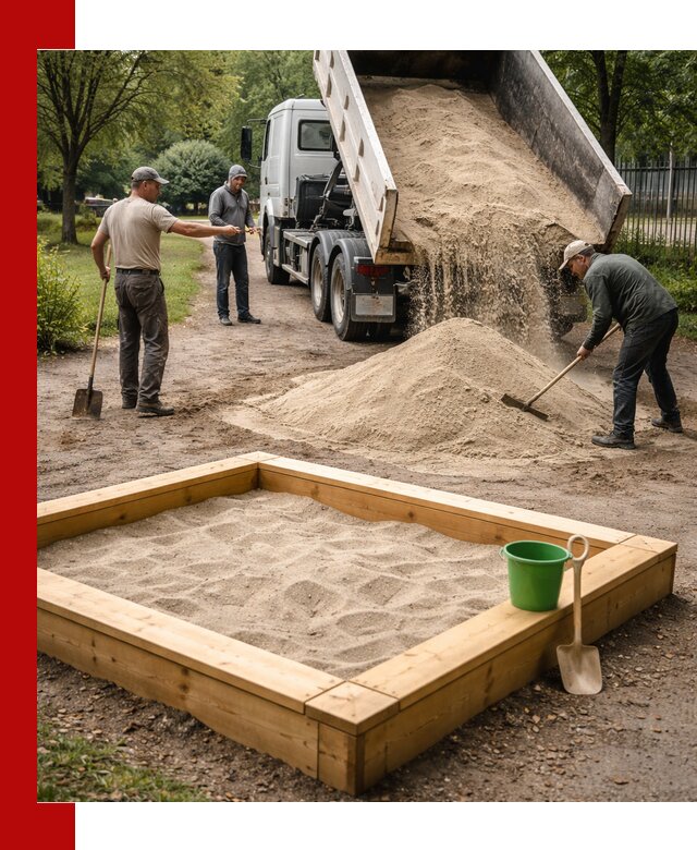 Песок для песочницы с доставкой в Череповце недорого и чистый
