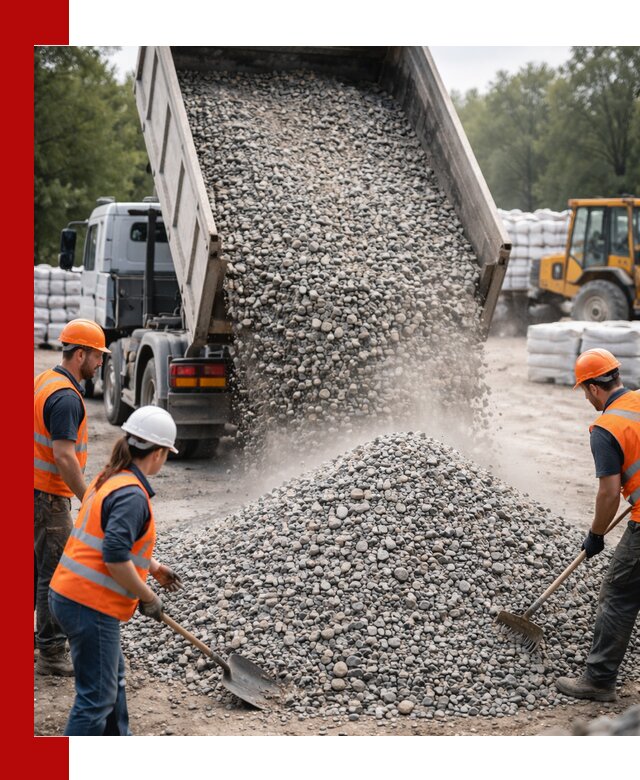 Доставка гравия и камня в Череповце оптом и в розницу