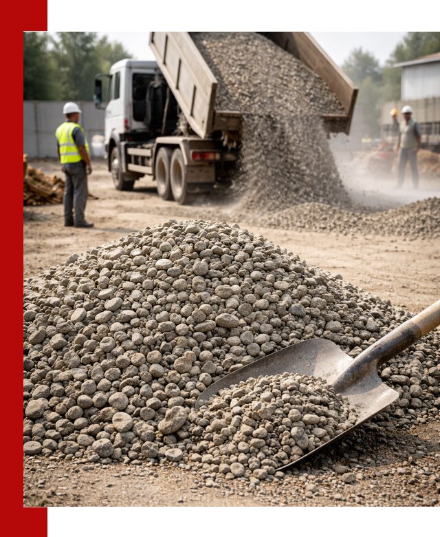 Доставка гравия фракции 20-40 в Череповце с самосвалами