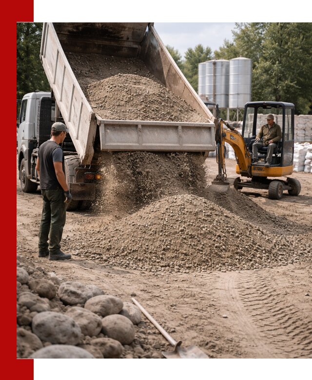 Доставка ПГС С3 в Череповце самосвалами и миксерами