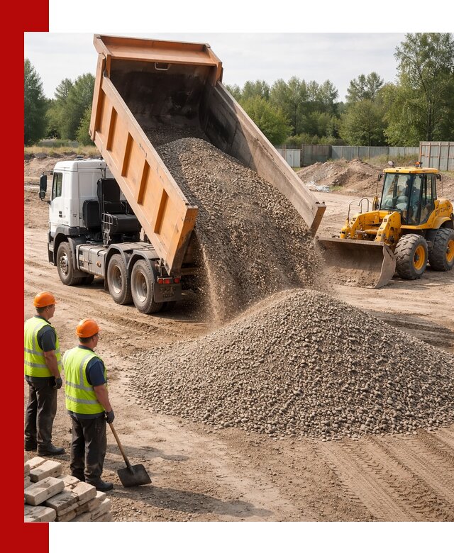 Доставка щебёночно-песчаной смеси ЩПС С7 в Череповце