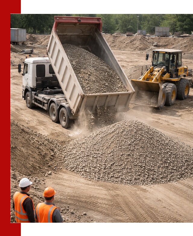 Щебень с песком (ЩГПС С2) с доставкой в Череповце