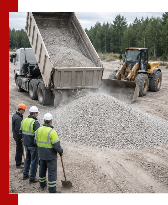 Известняковый отсев 0-5 доставка в Череповце быстро и выгодно