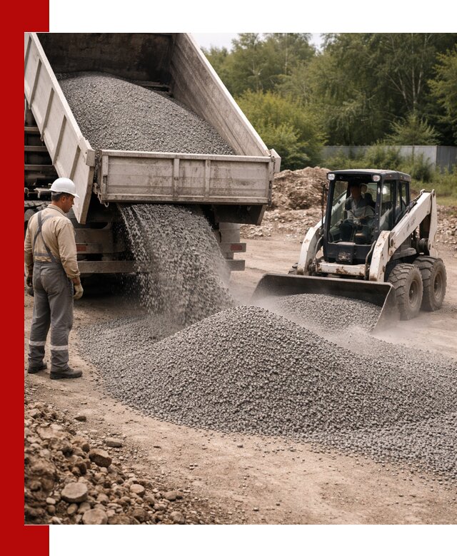 Доставка гравийного отсева 0-5 в Череповце оптом и в розницу