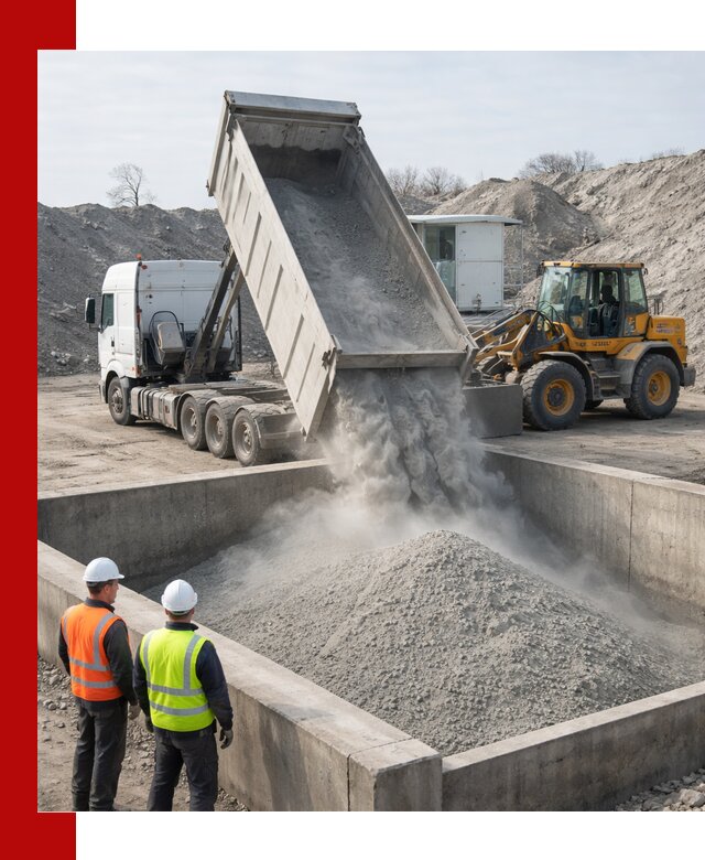 Доставка цемента навалом в Череповце крупными партиями