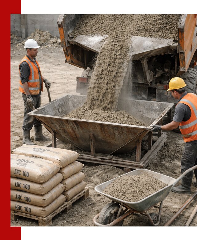 Доставка цементно-песчаной смеси М100 в Череповце