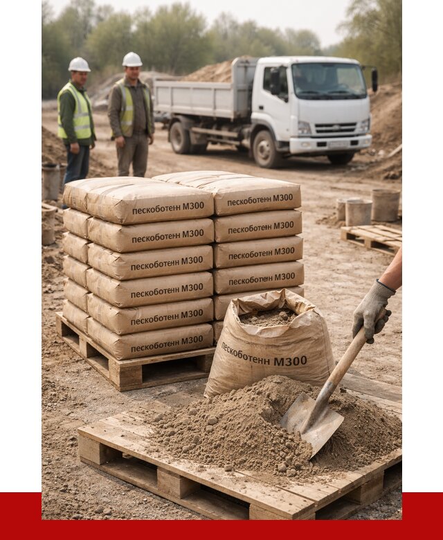 Пескобетон М300 в Череповце с доставкой от 4753 р. за куб | ПРОНЕРУДЧрп