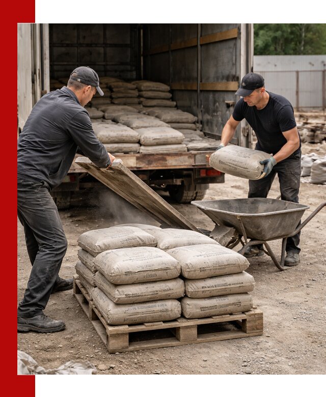 Пескобетон М300 с доставкой в Череповце по выгодной цене