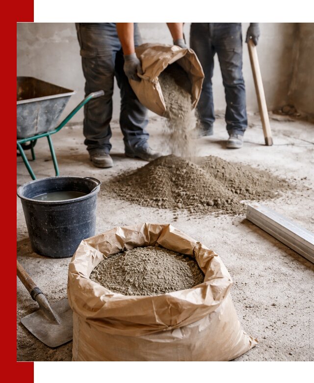 Доставка сухой смеси для стяжки в Череповце