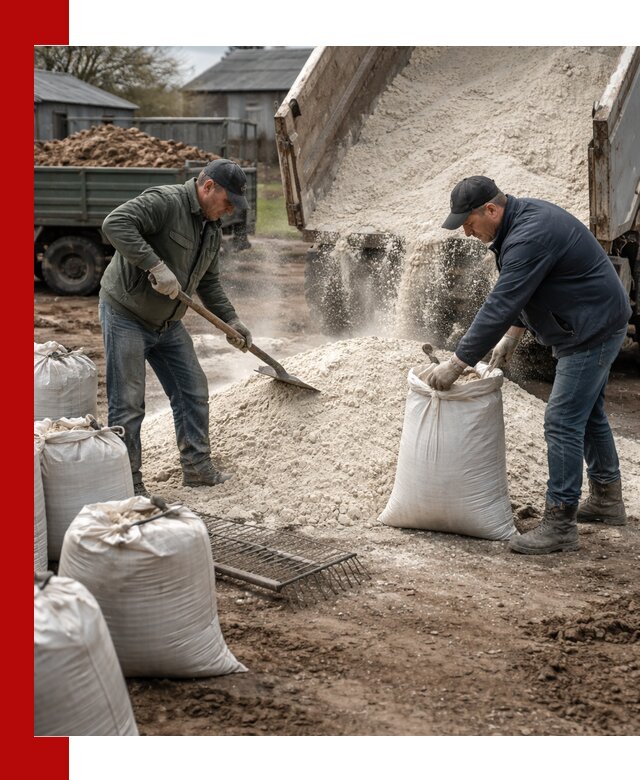 Доставка извести пушонки в Череповце оптом и мелким оптом