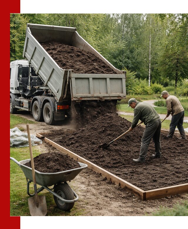 Доставка грунта для озеленения и благоустройства в Череповце