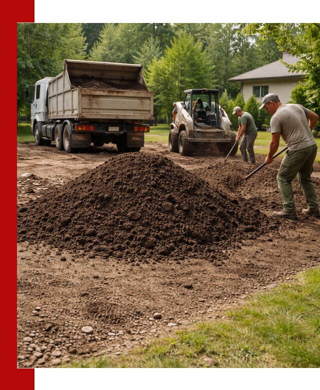Доставка и укладка грунта для газона в Череповце