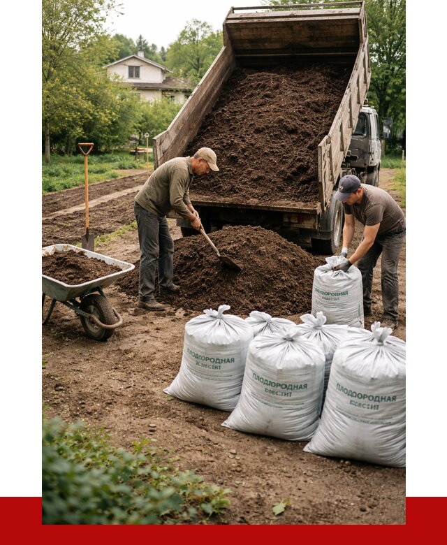 Плодородная смесь в Череповце от 4293 р./куб с доставкой | ПРОНЕРУДЧрп