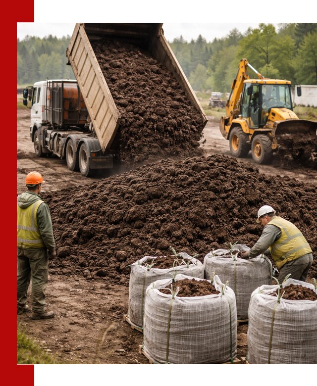 Доставка нейтрального торфа в Череповце оптом и в розницу
