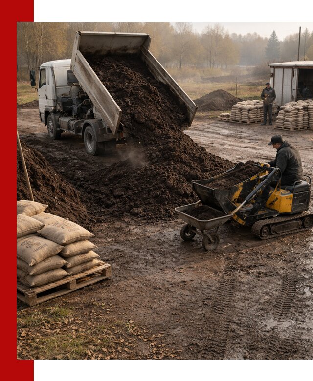 Кислый торф в доставке по выгодным ценам в Череповце