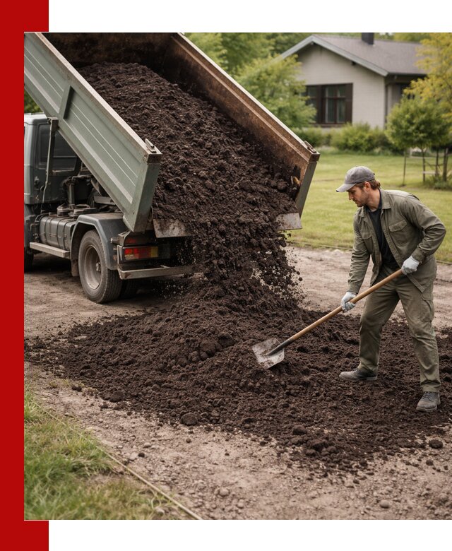 Чернозем для газона с доставкой в Череповце быстро и качественно