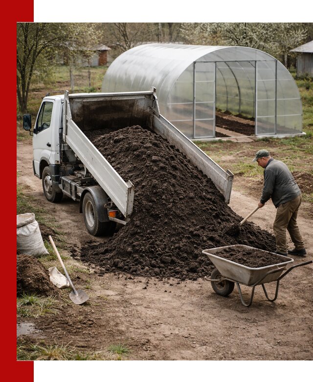 Чернозем для теплицы с доставкой в Череповце