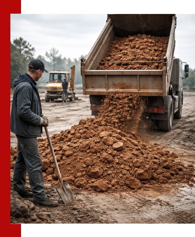 Глина для засыпки в Череповце с доставкой самосвалами