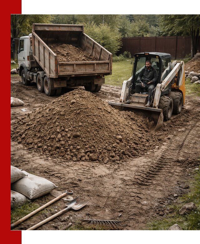 Суглинок для планировки участков в Череповце с доставкой и выгрузкой