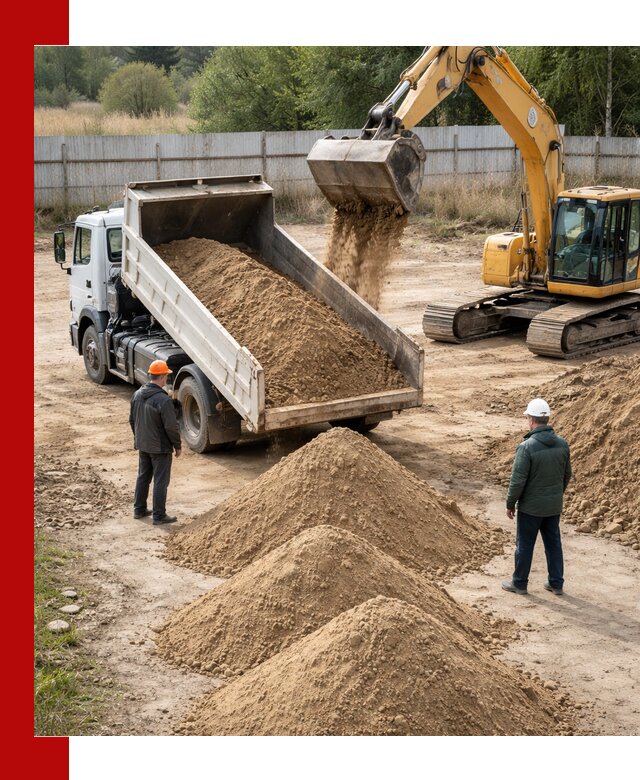 Доставка супеси вагонными и автопартиями в Череповце