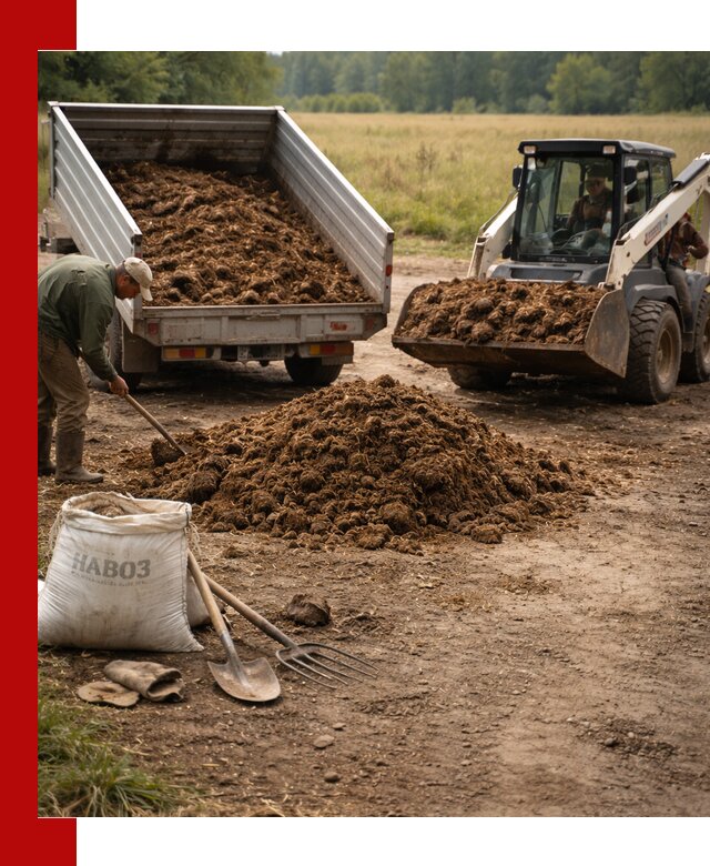 Доставка конского навоза в Череповце с разгрузкой и доставкой на объект