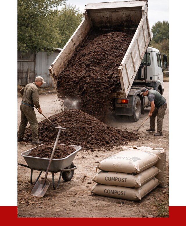 Купить компост в Череповце от 4293 р. за куб с доставкой | ПРОНЕРУДЧрп