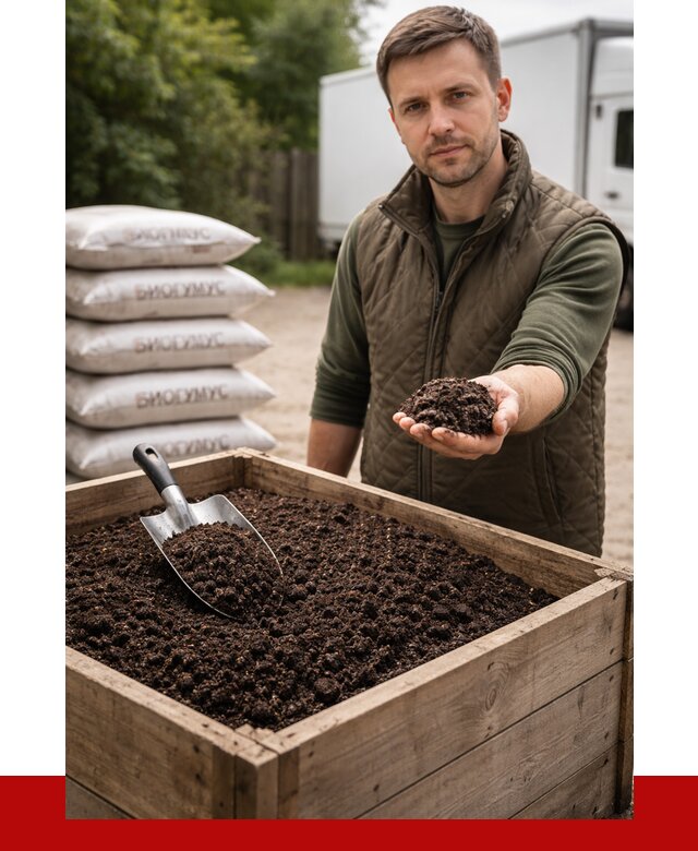 Купить биогумус в Череповце с доставкой от 8688 р. за куб | ПРОНЕРУДЧрп