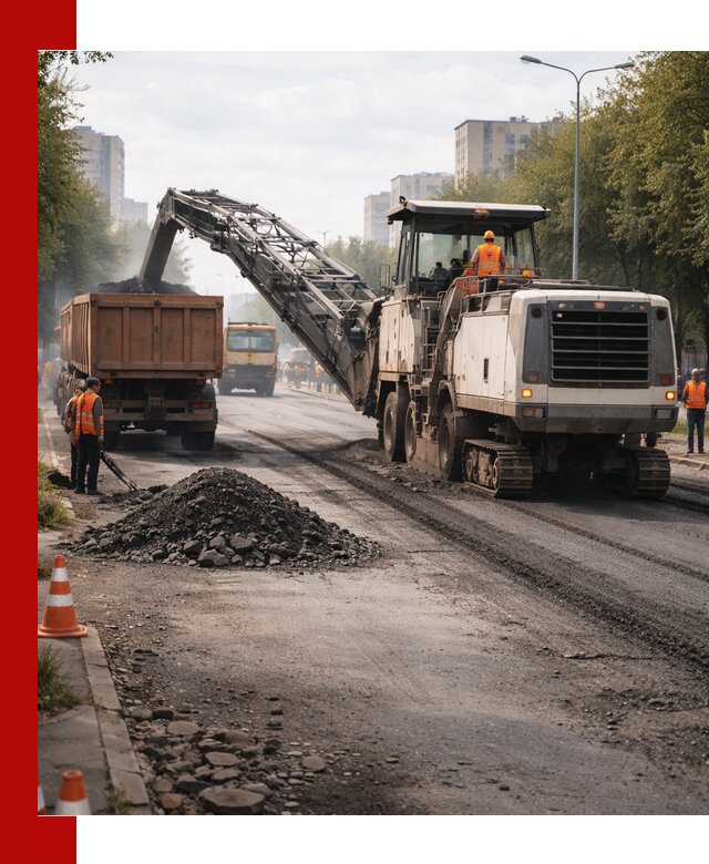 Фрезерованный асфальт в Череповце — удаление и вывоз старого покрытия
