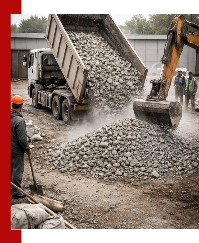 Доставка дробленого бетона в Череповце оптом и в розницу