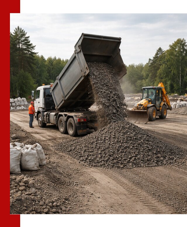 Доставка дробленого асфальта в Череповце для дорожных работ