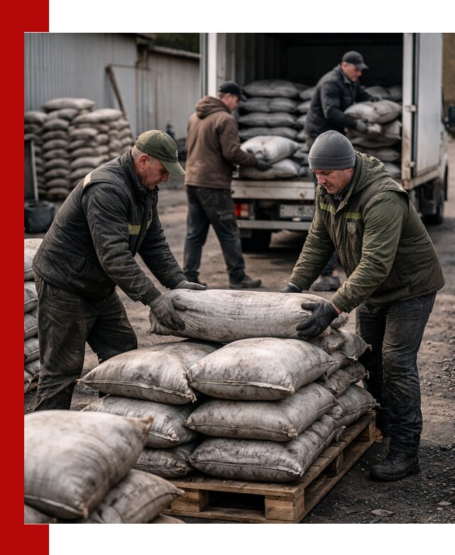 Доставка угля в мешках по выгодным ценам в Череповце