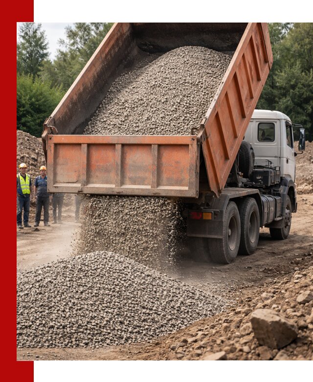 Доставка сыпучих материалов самосвалом в Череповце быстро и надежно