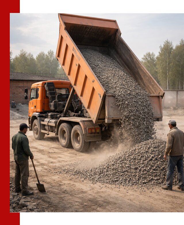 Доставка самосвалом 20 м3 в Череповце быстро и надежно