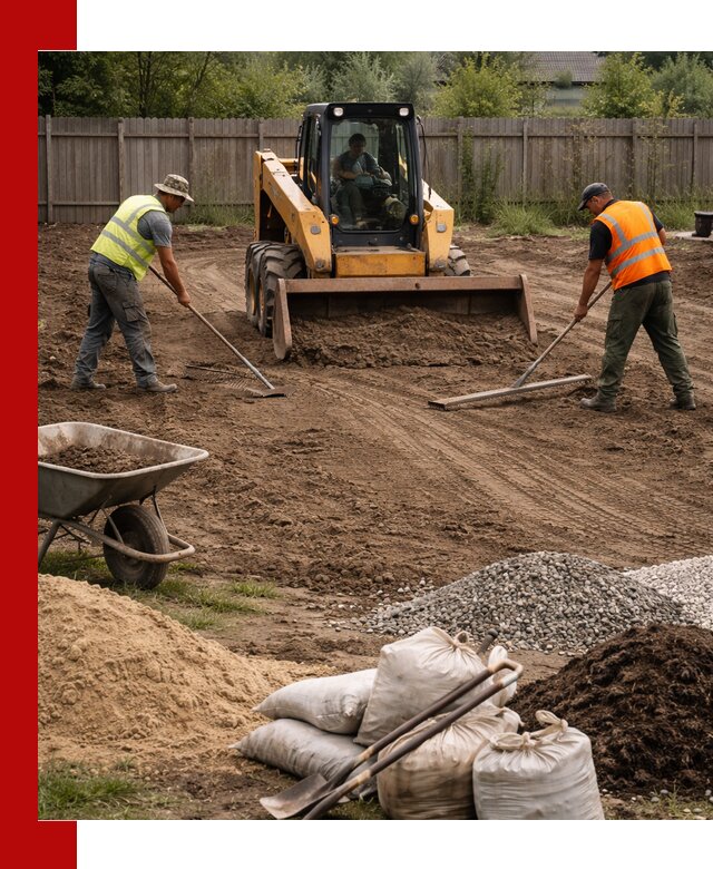 Выравнивание участка под строительство и благоустройство в Череповце