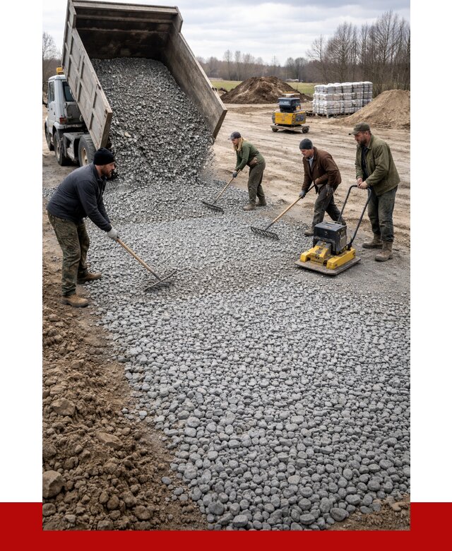 Устройство щебеночной подушки в Череповце от 4599 р. ПРОНЕРУДЧрп