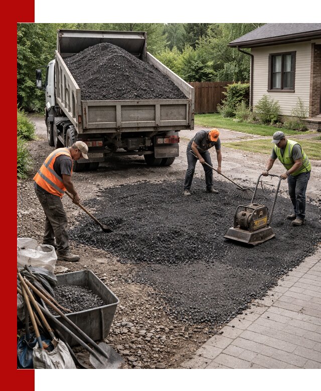 Асфальтовая крошка для двора с доставкой в Череповце